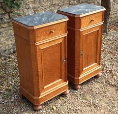 Maple antique bedside cupboards with marble tops4.jpg